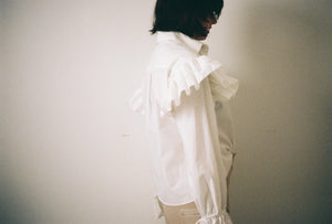 Ruffle Shirt // White